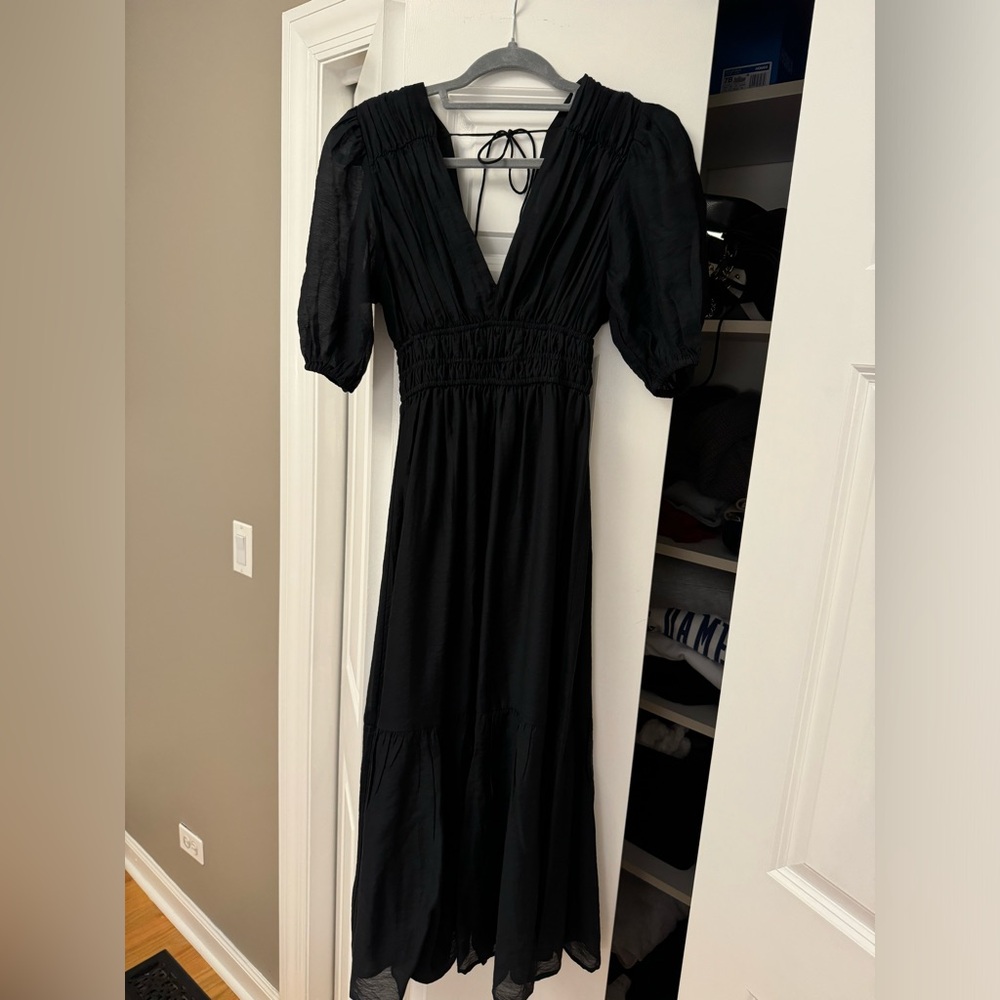 Black midi dress